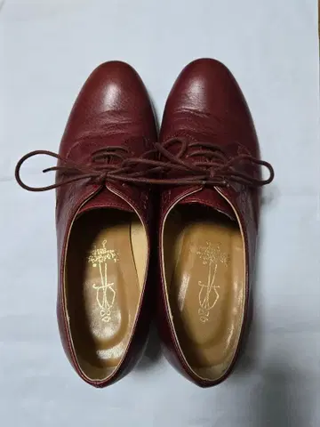 키다리 아저씨 레이스업 슈즈 와인 레드