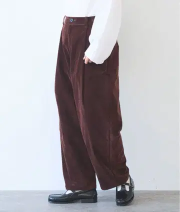 yuni 샴브레이 콜 백 밴딩 팬츠 S