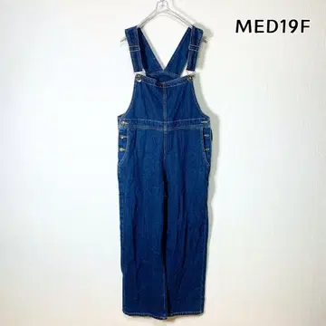 메데 19 MED19F 데님 살로펫 오버롤 L 다크 네이비