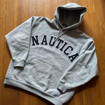 NAUTICA 그레이 후드 부착 후드티 L