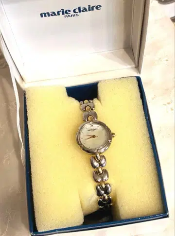 새상품급 중고 marie claire 손목시계 실버 골드