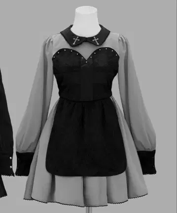 DimMoire 고스트 메이드 십자가 드레스 (Gray)
