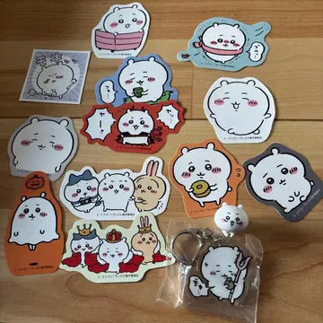치이카와(먼작귀) 스티커 12장, 아크릴 키링, 피규어 모몽가