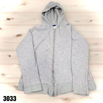 BEAMS 빔즈 그레이 후드 부착 후드티 L 3033