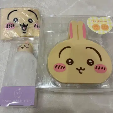 치이카와 토끼 물 사용 소품함 페이스 워시넷 헤어밴드