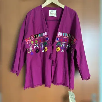 [ 새상품 ] 과테말라 자수 티티카카 에스닉 가디건 겉옷