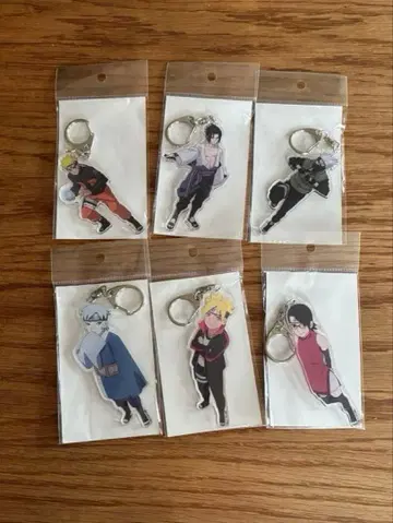 나루토 아크릴 키링 6개 세트