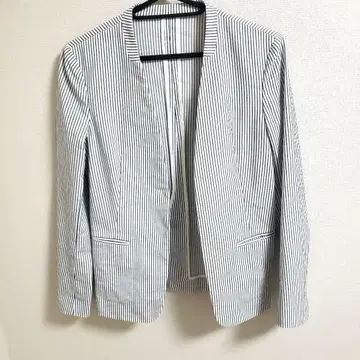 스트라이프 테일러드 자켓
