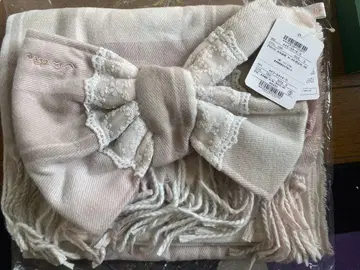 [ LIZLISA ] 리즈리사 체크 리본 스톨 머플러