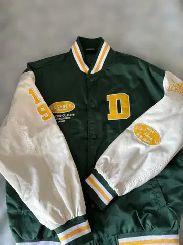 DC Shoes 바시티 자켓 M 그린/화이트