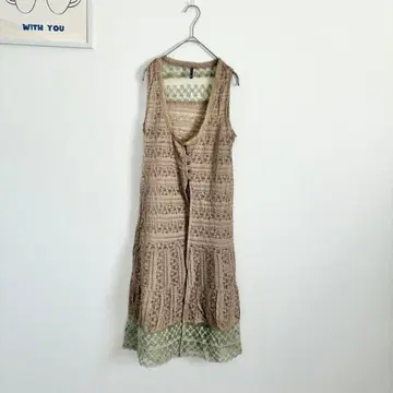 러쉬 전체 레이스 롱베스트 꽃무늬 프릴 성숙/러블리 차분한 색감