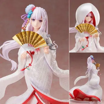에밀리아 1/7 스케일 피규어 시로무쿠 기모노 리제로