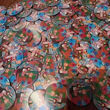 힘내라 곰베 원형 딱지 약 89장 일괄 세트 쇼와 레트로