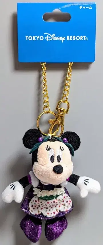 도쿄 디즈니 리조트 참 미니 보라색 원피스