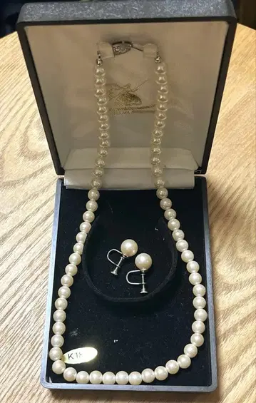 여성용 관혼상제 액세서리 모조 진주 목걸이 귀찌 세트