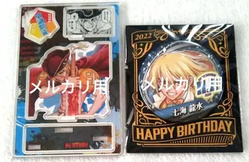 Dr.STONE 나나미 류스이 생일 캔뱃지 & 아크릴 디오라마 피규어