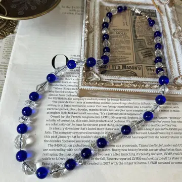 이탈리아제 베네치아 유리와 독일제 유리 비즈의 목걸이