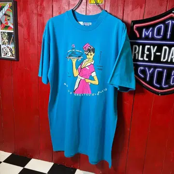 90s USA Hanes 아메리칸 다이너 웨이트리스 빈티지 T셔츠