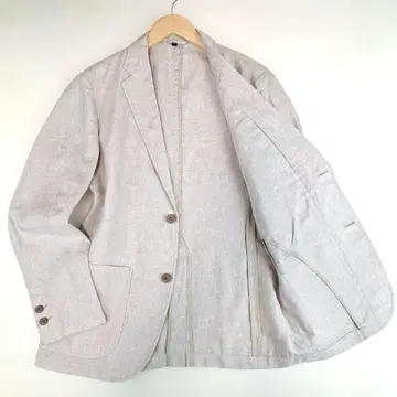 무인양품 린넨 테일러드 자켓 워싱 베이지 M