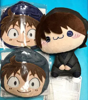 닌타마 란타로 도이 한스케 모찌피코 봉제 인형 페이스 파우치