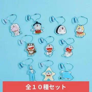 100% 도라에몽 & 프렌즈전 아크릴 2연 키링 세트