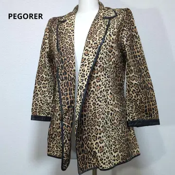 PEGORER 자켓 레오파드 겉옷 이탈리아 42 봄/가을 7부 소매