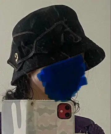 리본 포함 블랙 버킷햇 ca4la