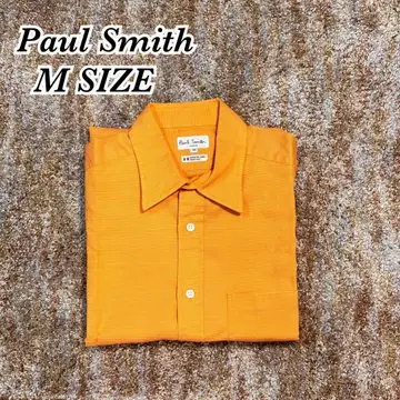 Paul Smith 일본제 코튼 오렌지 스트라이프 긴팔 셔츠 M