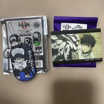 주술회전 옷코츠 유타 아크릴 키링 스퀘어 캔뱃지 세트