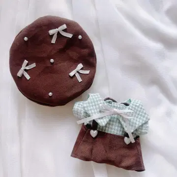 인형 옷 하피누이 치비누이 치비스토 의류 베레모 초코민트