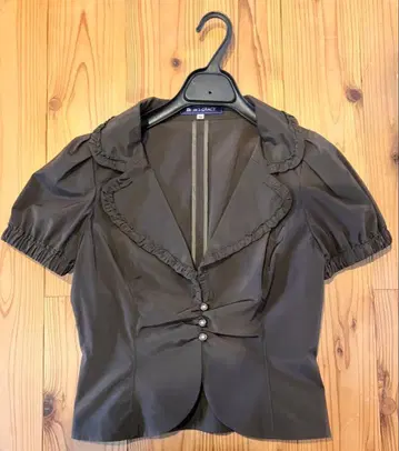 [ 새상품급 ] MS GRACY 자켓 브라운 반팔 38 ( M 사이즈 )