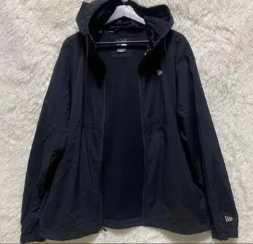 NEW ERA 나일론 자켓 L 사이즈 블랙 백 프린트