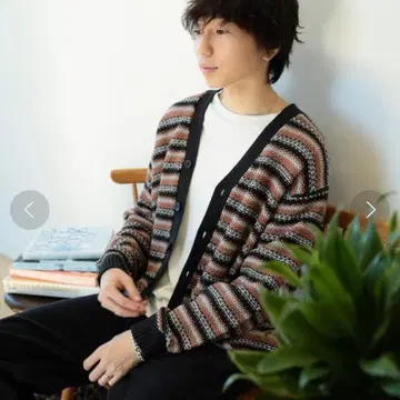 B:MING by BEAMS / 링크스 카노코 보더 가디건