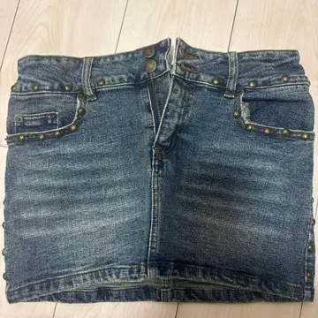 데님 타이트 스커트 스터드 장식 사이즈 61