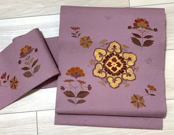 나고야 오비 수제 염색 순수 실크 융단 중고 화문 tj156