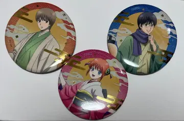 은혼 AnimeJapan 크랙 등롱 금박 캔뱃지 신파치 카구라 오키타