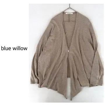 blue willow 코튼 100% V넥 래글런 가디건 일본제