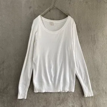 gicipi/얇은 소재 티셔츠 니트/1/크루넥 이탈리아제 화이트