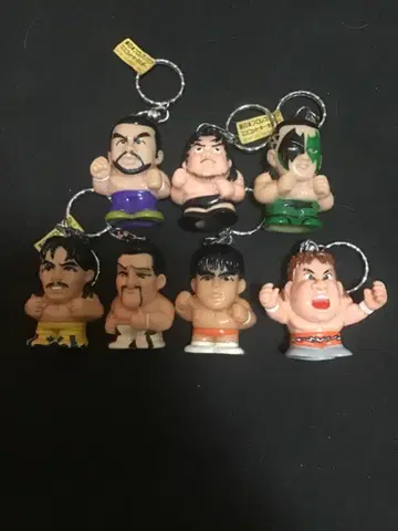 프로레슬링 미니 소프트 비닐 키링 세트