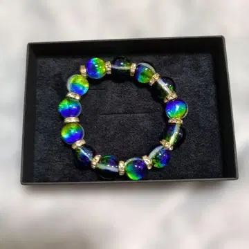 ONE.ONE 케라 마린 클리어 반딧불이 유리 팔찌 12mm