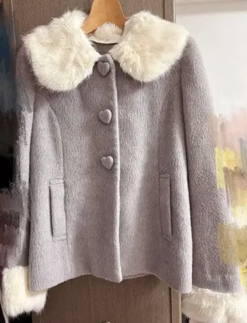 Secret Honey 하트 버튼 숏코트