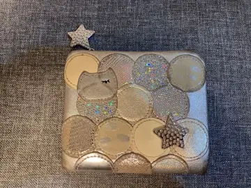 츠모리치사토 실버 멀티도트 접이식 지갑