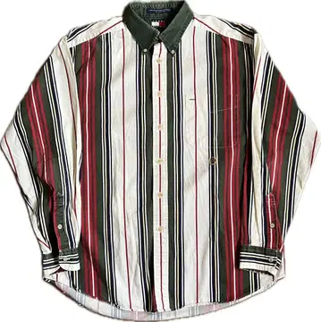 [ 90s ] 타미힐피거 스트라이프 셔츠 L