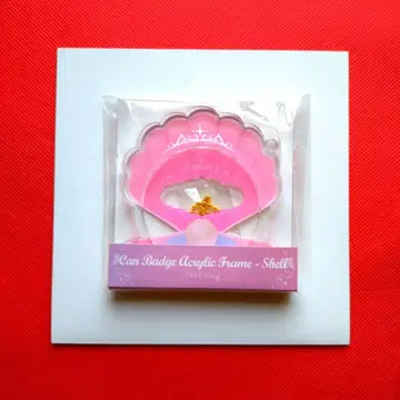 선착순 후쿠야 캔뱃지 아크릴 프레임 쉘 핑크