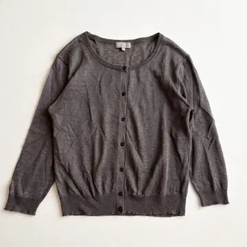 새상품급 MARGARET HOWELL 린넨 가디건 7부 소매 그레이지