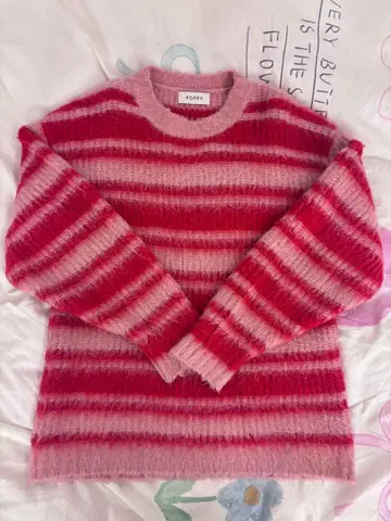 POPPY BORDER LOOSE KNIT 스웨터