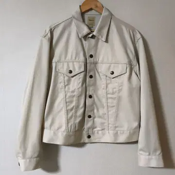 Sanca 일본제 코튼 폴리 데님 자켓 L 사이즈 아이보리