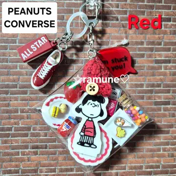 PEANUTS CONVERSE 가챠 레드 인기 참 포함