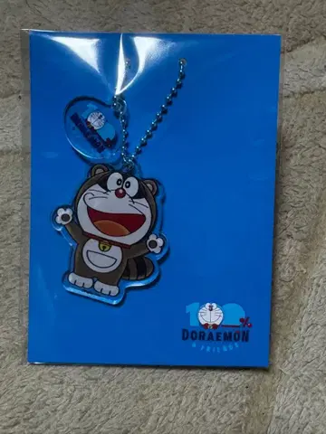 100% 도라에몽 & 프렌즈 너구리 도라 아크릴 2단 키링 도쿄 회장