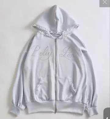 올리브 데 올리브 로고 레이스 후드티 색스